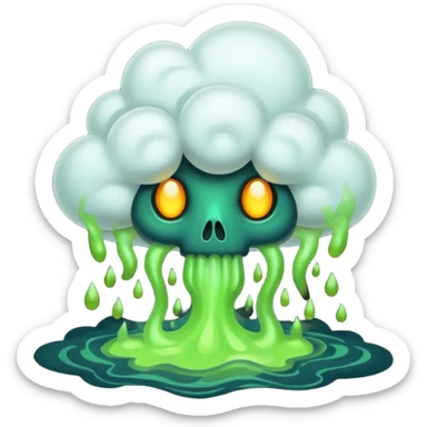 a poisonous cloud of gas, dark swamp color sticker