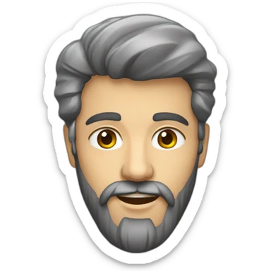 informaticien barbe jeune sticker