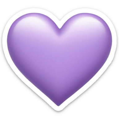 light purple heart  sticker