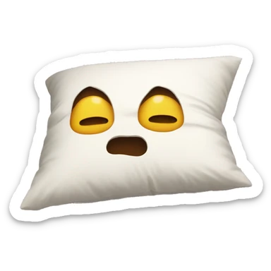 cartoon head buried in pillow sticker