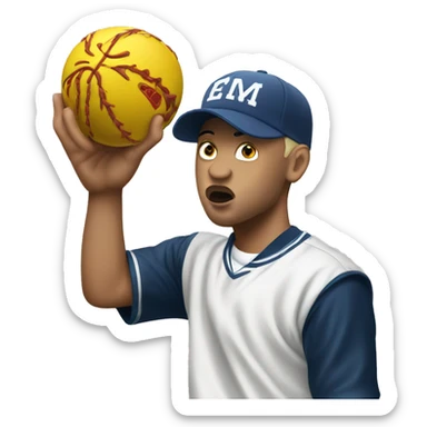 Eminem throwing a ball sticker