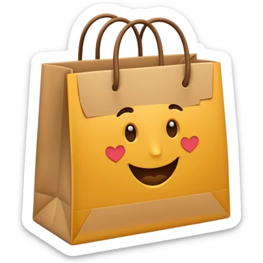 haz un emoji de una bolsa de compras sticker