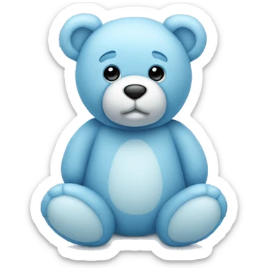 ice blue teddy bear sticker