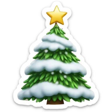 Christmas tree with snow sticker