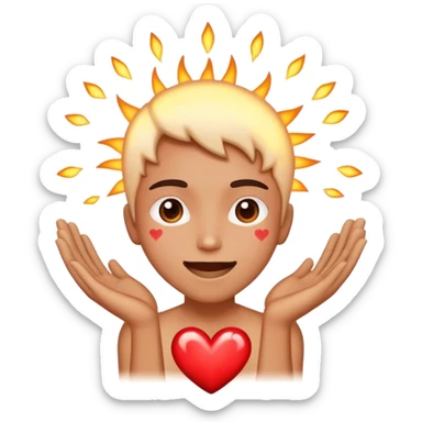 Heart exploding with love and happiness  sticker