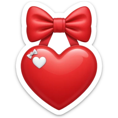 heart with a bow, kpop sticker