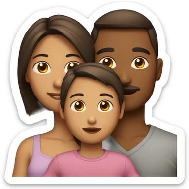 Una familia de una madre y dos niños sticker
