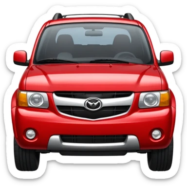 emoji of a mazda tribute 2001 red  sticker