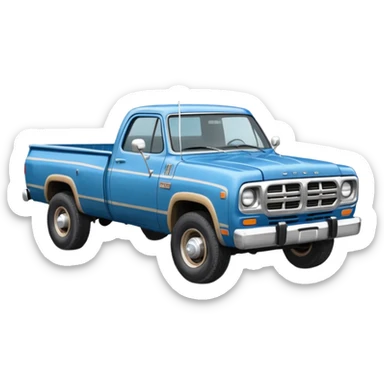 1979 dodge truck two wheels on the back blue sticker