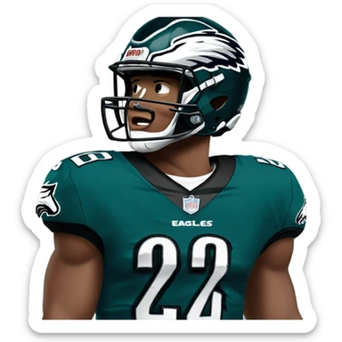 saquon barkley in eagles jersey sticker