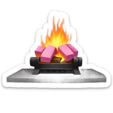 Winter Pink FirePlace sticker