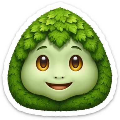 moss spirit soft smile and nod sticker
