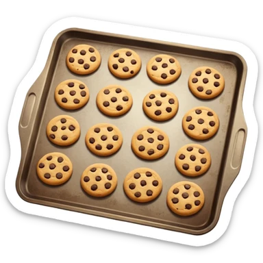 Baking tray with cookies  sticker