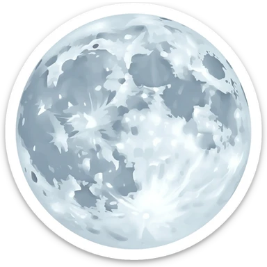 sleeping moon sticker
