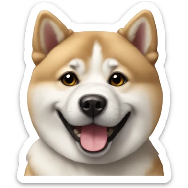 American Akita smiles  sticker