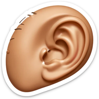 an ear praising God sticker