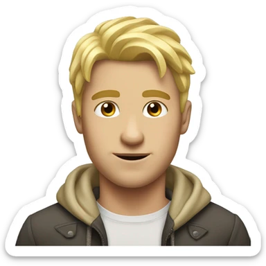 blond guy huge blond gilr sticker