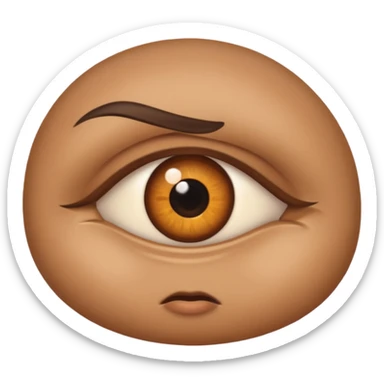one eye looking sideways sticker