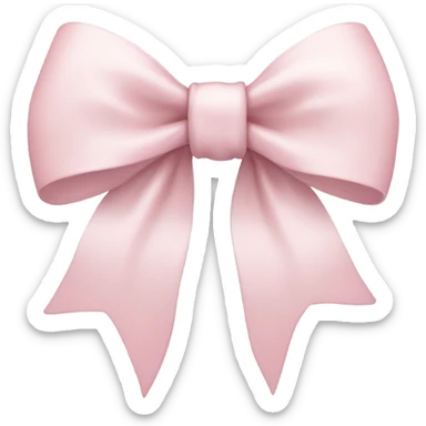 baby pink bow sticker