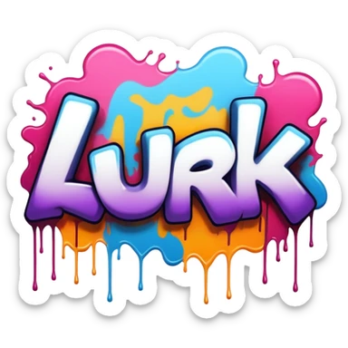 graffiti of the word lurk  sticker