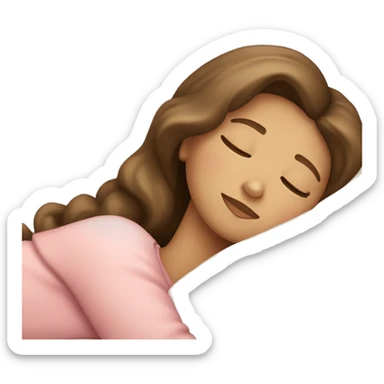 Light brunette girl sleeping sticker