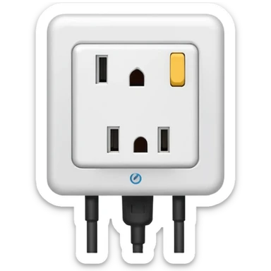 plug atached in an outlet sticker