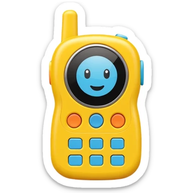 Kid toy walkie talkie with cartoon design sticker