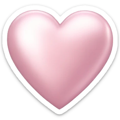light pink metallic heart sticker