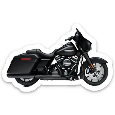 Harley Davidson street glide black sticker