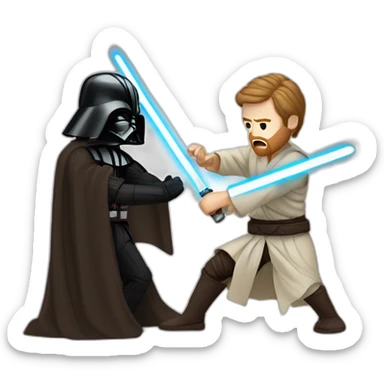 Dark Vador fight Obi-Wan Kenobi sticker