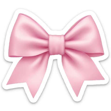 light pink bow on light pink bow sticker