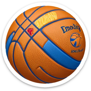 blue basketball  sticker