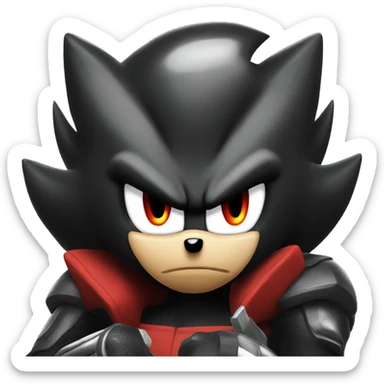 shadow the hedgehog being badass sticker