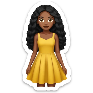 Solange with long hair sticker
