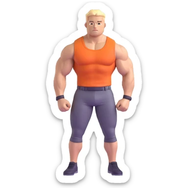 Hun from Teenage Mutant Ninja Turtles, muscular gang leader sticker