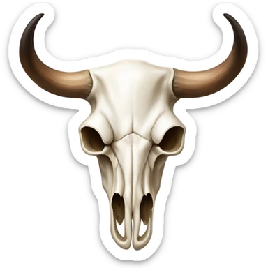 Longhorn animal skull sticker