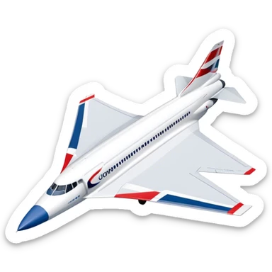 Concorde - British Airways (Model Year: 2020) (Iconic colour: White with blue and red) sticker