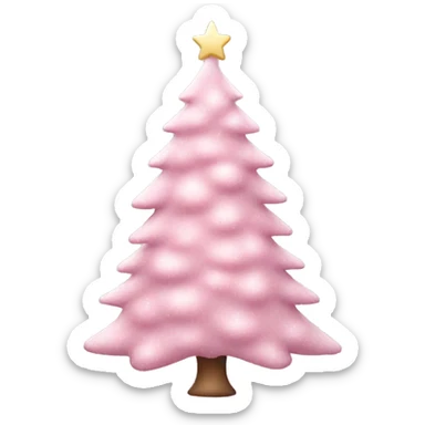 pastel pink christmas tree sticker