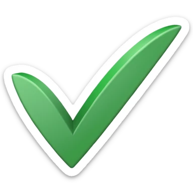 The symbol of a check ✔️  sticker