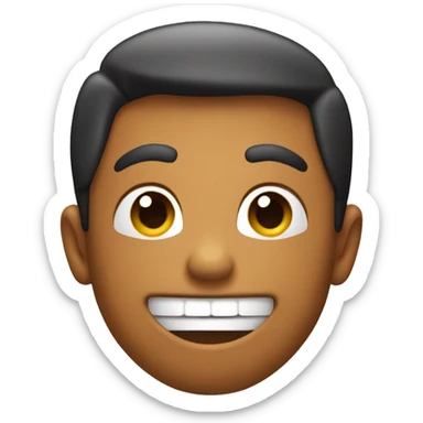 Smiling face holding 2 🤙 with tongue out sticker