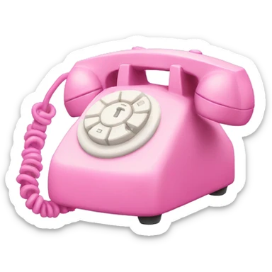 Pink phone  sticker