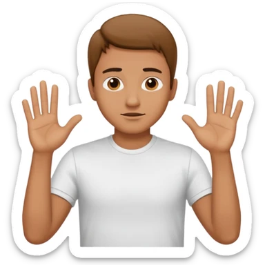 man gesturing "NO" with his hands  sticker