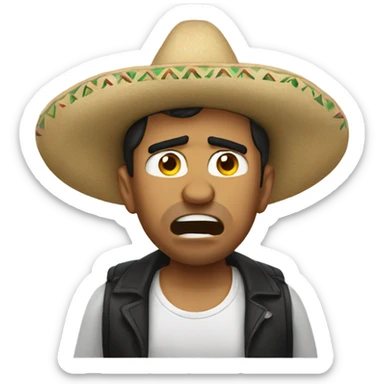 mexican guy crying so hard sticker