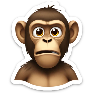 Irritated monkey  sticker
