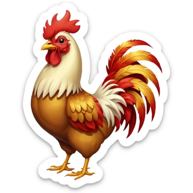 Happy rooster sticker