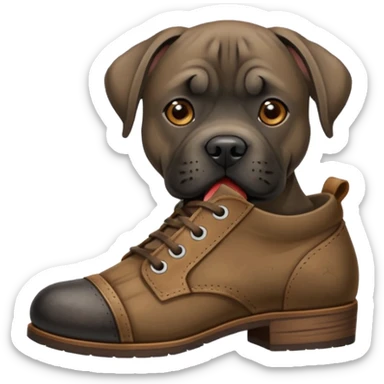 Cane corso chewing shoe sticker