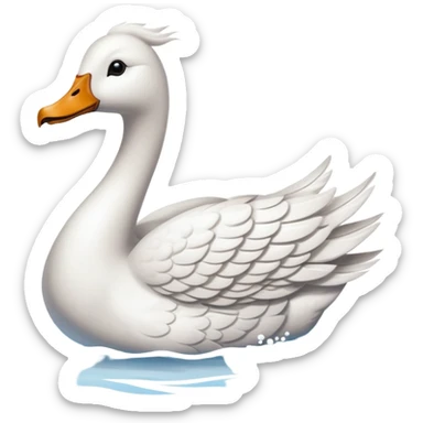 Poseidon as a goose  sticker