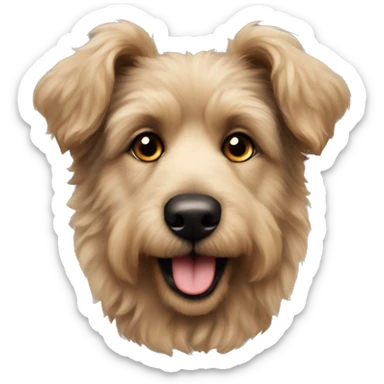 Fluffy German Shepard poodle mix dog sticker