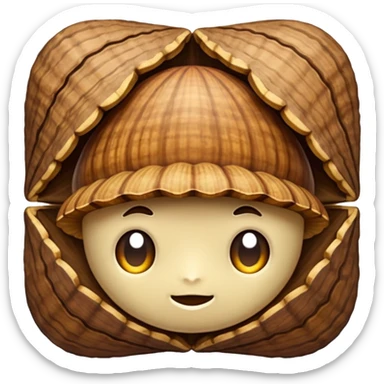 Walnut emoji. Just a walnut. sticker