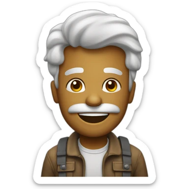 homem com mão pegando fogo sticker